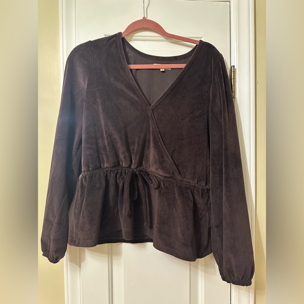 Madewell Corduroy Wrap-Style Top